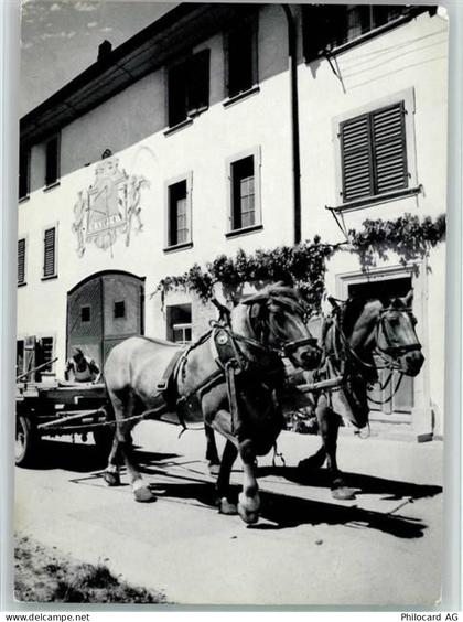 8213 Neunkirch - Bauernhof Klettgau Pferdewagen Wandmalerei - 11051957