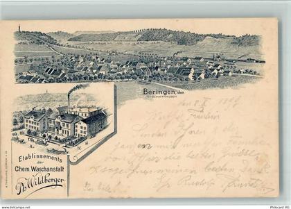 8222 Beringen 1899 BOAKC Lithographie Etablissements der Chem. Waschanst... - 13702808