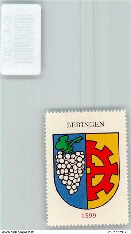 8222 Beringen - Vignette Wappen Kaffee Hag 1920-1940 - 10407817