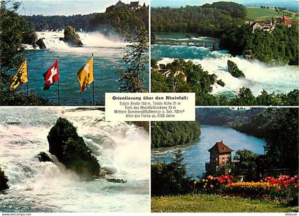 Carte Postale - Suisse - SH Schaffhouse - Rheinfall - Chutes du Rhin - Orientierung uber den Rheinfall - Multivues - CPM