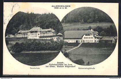 AK Hägendorf, Volksheilstätte Allerheiligen, Sanatorium, Oekonomiegebäude