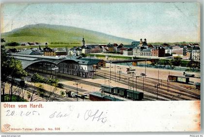 4600 Olten 1905 Lithographie Bahnhof Olten vom Hardt - 13426499