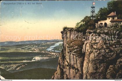 Gempen Gasthof Gempenfluh Aussichtsturm Blick ins Tal