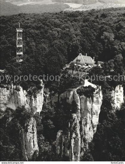 Gempen Restaurant Gempenturm Aussichtsturm Fliegeraufnahme