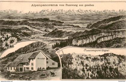 Passwang Balsthal SO Alpenpanorama vom Passwang Wirtschaft Aussichtspunkt