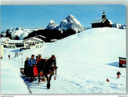 6433 Stoos SZ 1987 - ob Schwyz Pferdeschlitten mit Mythen - 10390231