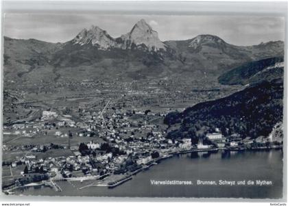Brunnen SZ Schwyz Mythen Fliegeraufnahme