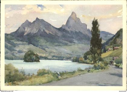 Lauerz Lauerzersee Kuenstlerkarte