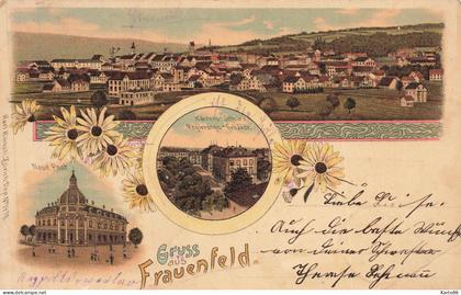 gruss aus frauenfeld , thurgovie * CPA illustrateur souvenir 1898 ! * suisse schweiz