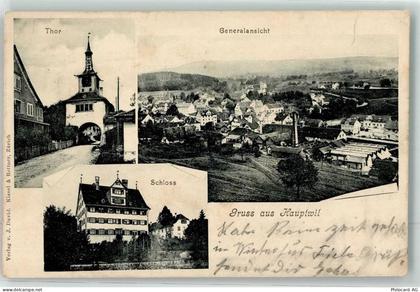 9213 Hauptwil 1904 Lithographie Tor Schloss - 13623149