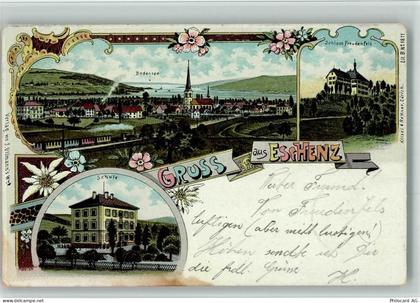 8264 Eschenz 1902 BOAKC Eisenbahn Schule Lithographie - 13700035