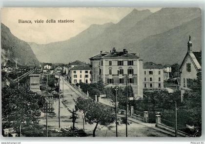 6710 Biasca 1916 - viale della Stazione Bahnlinie - 13913708