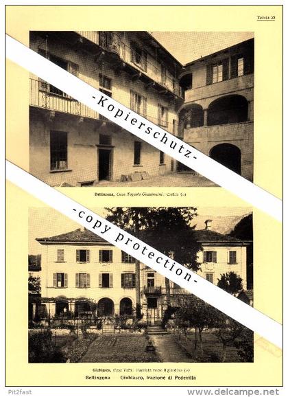 Photographien / Ansichten , 1936 , Giubiasco , Bellinzona , Prospekt , Architektur , Fotos !!!