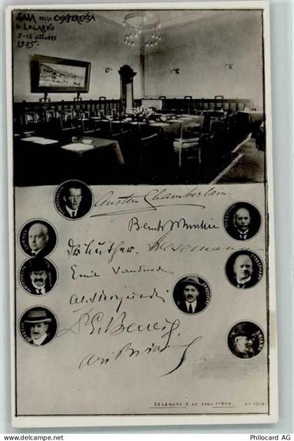 6600 Locarno - Konferenzsaal mit Fotos und Unterschriften der Delegation... - 10585687