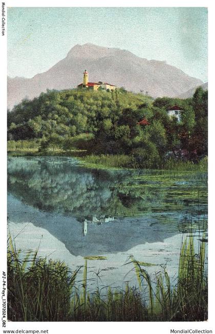 APJP4-0229-SUISSE - LUGANO - muzaner see und kirche von sorengo bei lugano