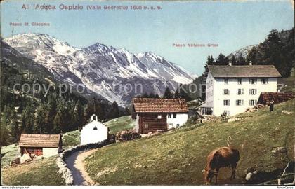 Bedretto All Acqua Ospizio Valle Bedretto Kuehe Dorfpartie