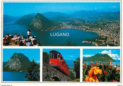 Carte Postale - Suisse - TI Tessin - Lugano - Multivues - Fleurs - Funiculaire - Trains - CPM - Carte Neuve - Voir Scans