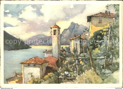 Gandria Lago di Lugano Lago di Lugano Kuenstlerkarte