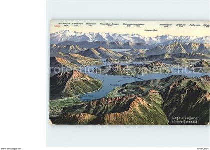 Lago di Lugano TI Panorama Monte Rosa Matterhorn Maroggia