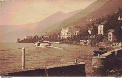 LUGANO Lago di Lugano TI Lago-di-Lugano Dampfschiff Hotels Uferpromenade Berge S