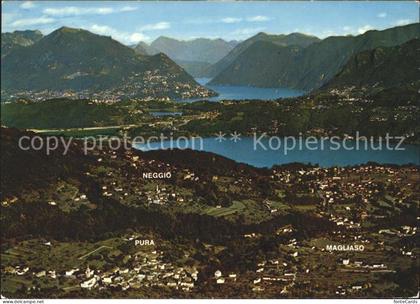 Malcantone Ticino con Lugano Fliegeraufnahme