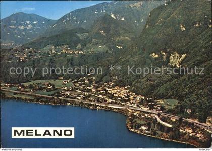 Melano Lago di Lugano Fliegeraufnahme