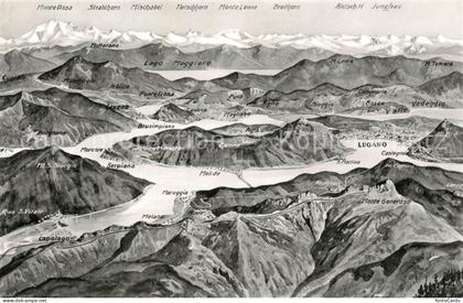 Melide Ortungskarte Melano Maroggia Capolago