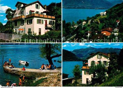 San Nazzaro Lago Maggiore Ferienhaus Taddei Bootssteg