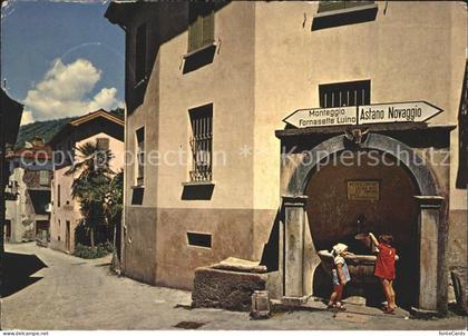 Sessa Malcantone Dorfstrasse Brunnen Kinder