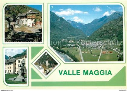 Valle Maggia Fliegeraufnahme Brunnen Gordevio Cevio Avegno