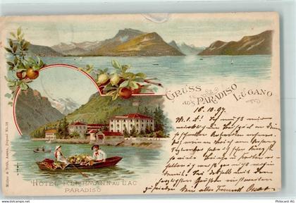 6900 Paradiso 1897 Gebrauchsspuren Hotel Reichmann au Lac Paradiso Ruder... - 13224672