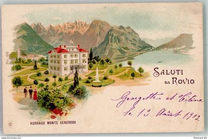 6821 Rovio 1902 Gebrauchsspuren Kurhaus Monte Generoso Lithographie - 13596681
