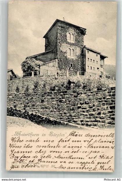 6463 Bürglen UR 1904 Foto AK Meierturm - 38194800