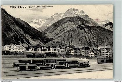 6472 Erstfeld 1914 - Bahnhof Eisenbahn Schlossberggletscher - 13636574