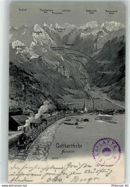 6454 Flüelen 1905 - Gotthardbahn - 39404513