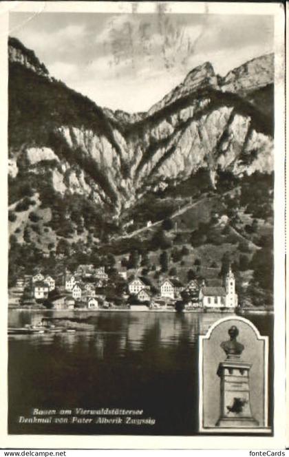 Bauen Vierwaldstaettersee Denkmal Alberich Zwyssig x 1945