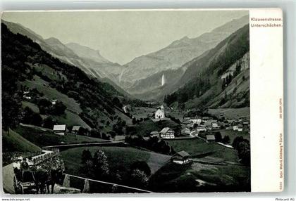 6465 Unterschächen - Pferdekutsche an der Klausenstrasse - 10604261