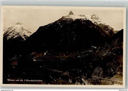 6484 Wassen UR Foto AK Eisenbahn-Brücken - 38067472