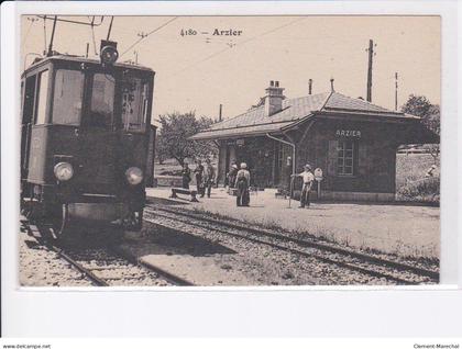 SUISSE: ARZIER: la gare, train - très bon état
