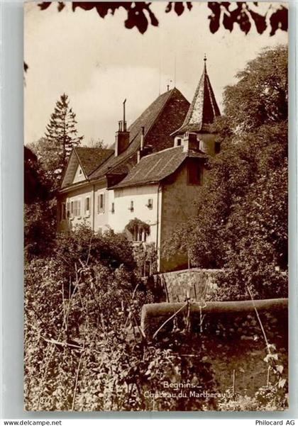 1268 Begnins 1924 Foto AK Schloss du Martheray - 38194736