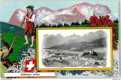 1660 Château-d'Oex Prägedruck Tracht - 52039290