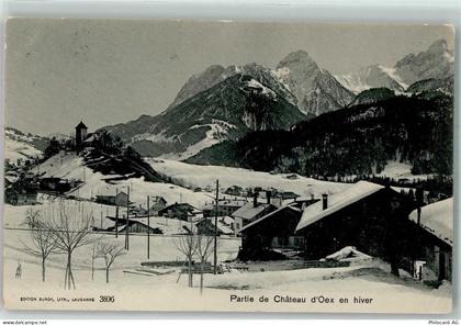 1660 Château-d'Oex - Winter Schnee Kirche - 10586815