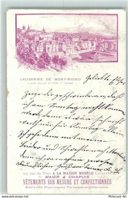 1000 Lausanne Losanna 1902 - Lausanne de Mont-Riond - 13125017
