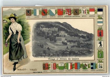 1854 Leysin - Village et Hotels de Leysin Wappen Tracht - 51736245