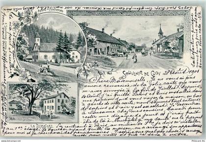 1053 Cugy VD Karte beschädigt Gruss aus Künstlerkarte AK - 13418029