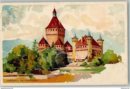 1134 Vufflens-le-Château 1916 Lithographie Schloss - 13990364