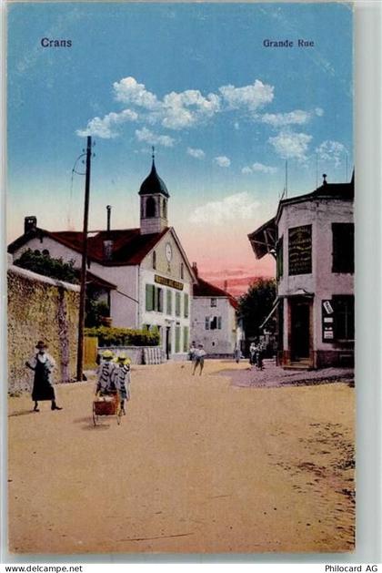1299 Crans-près-Céligny 1924 Foto AK Grande Rue - 13551819