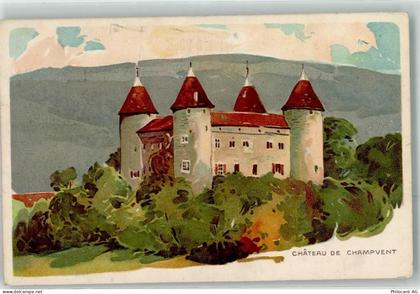 1443 Champvent Künstlerkarte Chateau - 10644630
