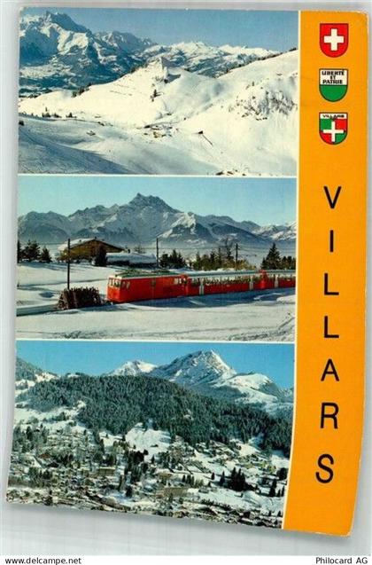 1884 Villars-sur-Ollon 1981 Winter Bergbahn Villars Chesieres - 38256138