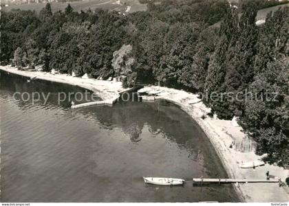 Allaman Plage et camping Lac Leman vue aérienne